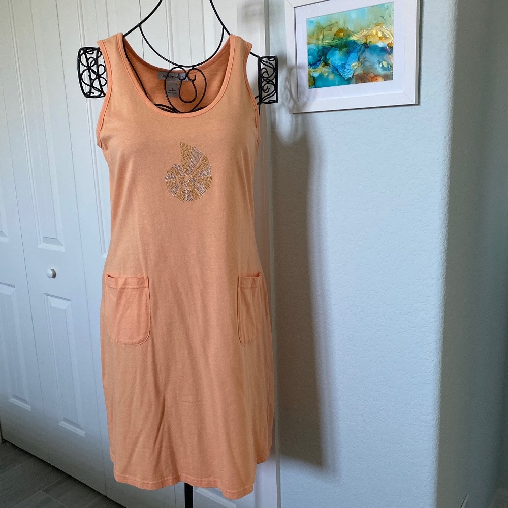 Cruisewear & Co Peach Tank Dress Sz S